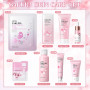 Sakura Ensemble de Soins de la Peau 11 Pièces, avec Crème Nettoyante, Toner, Sérum, Kit de Soins de La Peau Hydratants, Coffret 