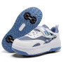 YINGCSM Chaussures à roulettes pour garçons et filles, patins à roulettes 2 en 1, chaussures de sport, chaussures de skateboard