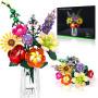INVITOP Bouquet de Fleur Plantes Construction, 9 Set de Fleurs Artificielles à Construire, 845 PCS Fleur Botanical Collection, V