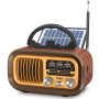 Poste Radio Vintage, PRUNUS J-150 AM/FM/SW Radio Portable Rechargeable avec Batterie 1200mAh et Piles D, Transistor Radio Blueto
