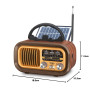 Poste Radio Vintage, PRUNUS J-150 AM/FM/SW Radio Portable Rechargeable avec Batterie 1200mAh et Piles D, Transistor Radio Blueto