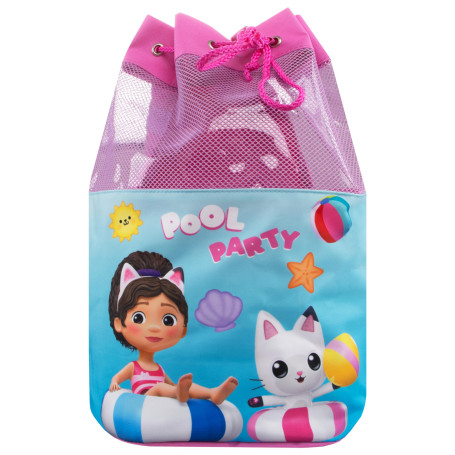 DREAMWORKS GABBY'S DOLLHOUSE Sac a Dos | Sac Piscine Enfant | Sac de Natation | Rose