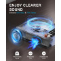 Lecteur CD Portable, Leapwell Lecteur CD Bluetooth Enfant avec Haut-Parleur Baladeur CD Portable Bureau Rechargeable Poste CD Vi