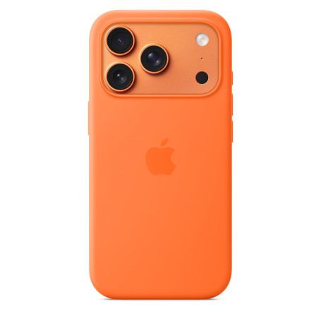 Apple Coque en Silicone avec MagSafe pour iPhone 17 Pro – Orange ​​​​​​​