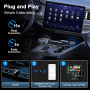Adaptateur CarPlay sans Fil 2 en 1 pour Apple CarPlay & Android Auto, Bluetooth 5.0, Plug and Play, Connexion Rapide Stable, Com