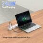 SUMPK 30cm USB 4 câble à angle droit [2 Pack], câble USB c 240w, transfert de données haute vitesse 40gbps, affichage vidéo 8K s