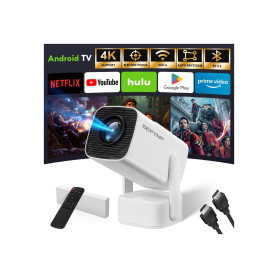 Videoprojecteur Portable,SEPYMP 2025 Upgrade Mini Projecteur, 4K Ultra HD 1080P, Android 13 Integré, WiFi 6 Bluetooth 5.2, Base 