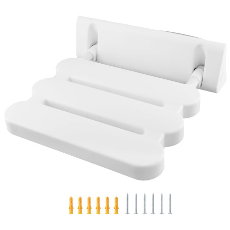 QWORK® Siège de Douche Rabattable, Siège de Douche Mural, Tabouret de Douche, pour Salle de Bain, Hôtel, Maison et Maison de Ret