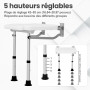 VISLONE Siège de Douche Pliable Mural,Tabouret de Douche réglable en Hauteur,Siège de douche pliant capacité de Charge 440LB,con