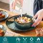 vancasso Série STARRY Service de Table 24 Pièces en Grès, Service Vaisselle 6 Personnes, avec 6 Assiettes Plates, 6 Assiettes à 