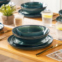 vancasso Série STARRY Service de Table 24 Pièces en Grès, Service Vaisselle 6 Personnes, avec 6 Assiettes Plates, 6 Assiettes à 