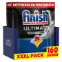 Finish Ultimate Infinity Shine Pastilles Lave-Vaisselle Citron, Imbattable contre les taches tenaces, 160 capsules