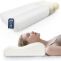 Kiseely Oreiller Ergonomique Cervical Coussin - Mémoire de Forme Confort pour la Nuque, Ferme pour Le Soutien du Cou et des épau