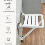 Siege de Douche Mural Rabattable,Tabouret de Douche Pliable Mural,Chaise De Douche Antidérapante,avec des Jambes Tabouret dans M