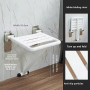 Siege de Douche Mural Rabattable,Tabouret de Douche Pliable Mural,Chaise De Douche Antidérapante,avec des Jambes Tabouret dans M