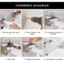 Siege de Douche Mural Rabattable,Tabouret de Douche Pliable Mural,Chaise De Douche Antidérapante,avec des Jambes Tabouret dans M