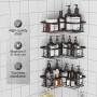 UUlioyer Étagère de Douche sans Percage, Etagere Salle Angle de Bain, Rangement Douche pour Nettoyant pour Corps de Shampoing (3