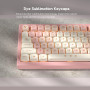 LQXQ PBT Keycaps 60%, MOA 143 Keys Dye-Sublimation, Custom Keycaps Set ASIN/ISO UK pour 61/64/68/84/87/100/104/108 Cherry MX Mec