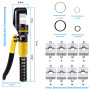 Solsop Pince à Sertir Hydraulique Pression 10T avec 9 Ensembles de Moules à Sertir 4-70 mm² pour Cosses de Câble en Cuivre et Al