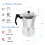 ACTIV CUISINE Cafetière Italienne Aluminium, 3 Tasses La Cafetière Expresso Iconique, Le Vrai Café Italien, Cafetière Moka 150 M