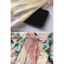 BABEYOND Kimono Femme Long en Satin - Peignoir Léger Imprimé Paon jusqu'à la Cheville