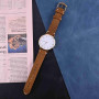 BISONSTRAP Bracelets de Montre pour Homme, Bracelets en Cuir Cousus à la Main, Dégagement Rapide, 18mm 20mm 22mm