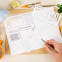 Lot de 9 gabarits de notes flexibles faits main, réutilisables pour bullet journal, agenda et notes | Pochoirs de règles flexibl