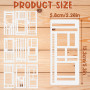 Lot de 9 gabarits de notes flexibles faits main, réutilisables pour bullet journal, agenda et notes | Pochoirs de règles flexibl