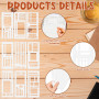Lot de 9 gabarits de notes flexibles faits main, réutilisables pour bullet journal, agenda et notes | Pochoirs de règles flexibl