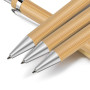 Sporgo Lot de 50 stylos à bille en bois : stylo à bille en bambou, fournitures d'écriture, stylos personnalisés, avec gravure, p