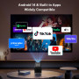 Mini Projecteur Supporte 4K 1080P Full HD Wi-FI 6 & Bluetooth 5.4 Android 14 Apps intégrées Portable Vidéoprojecteur, Auto Keyst