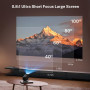 Mini Projecteur Supporte 4K 1080P Full HD Wi-FI 6 & Bluetooth 5.4 Android 14 Apps intégrées Portable Vidéoprojecteur, Auto Keyst