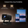 Mini Projecteur Supporte 4K 1080P Full HD Wi-FI 6 & Bluetooth 5.4 Android 14 Apps intégrées Portable Vidéoprojecteur, Auto Keyst