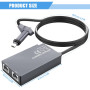 Adaptateur Ethernet pour Starlink Gen 2, Double Multi-Ports RJ45 Starlink-V2 Adaptateur Ethernet pour Réseau Externe Filaire, Co