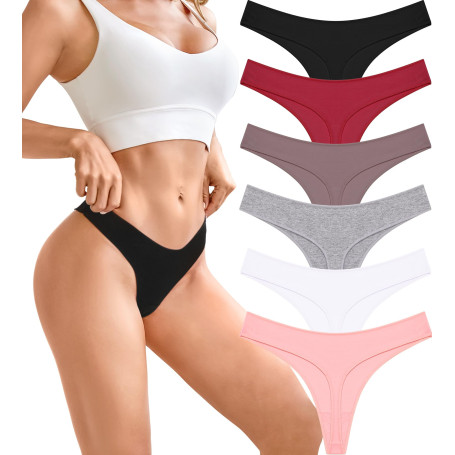 BeReady Tanga Coton Femme String Ficelle Sexy Chic Culotte Stretch sous Vetements Feminins String Invisible Slip Taille Basse Lo