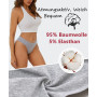 BeReady Tanga Coton Femme String Ficelle Sexy Chic Culotte Stretch sous Vetements Feminins String Invisible Slip Taille Basse Lo