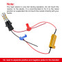 YIXISI 4 Pièces 50W 8Ohm LED Resistances de Charge pour Corriger le Code D'erreur de LED, avec 8 Attaches Rapide, pour Voiture M