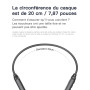 Relxhome Casque Conduction Osseuse, Écouteur Natation À Bluetooth 5.4, mémoire 32 Go intégrée, Lecteur MP3 Étanche IPX8, 10 Heur