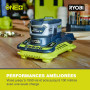 Lot de 2 Batteries RYOBI 18V Lithium-ION One+ 5.0 Ah - 1 Chargeur Rapide - RC18150-250G