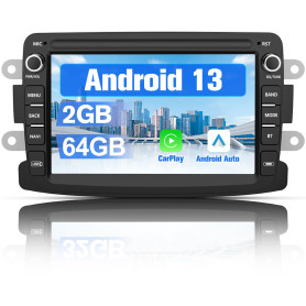 AWESAFE Autoradio Android 13 [2Go+64Go] pour Renault Dacia Duster Sandero Captur Lodgy Symbol Logan Dokker avec Carplay Android 