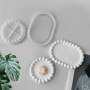 EUDUQ 3 Pièces Moulle Silicone Resine Epoxy Plateau，diverses formes Moule Resine Epoxy,Moules Béton Plâtre，Utilisation dans Les 