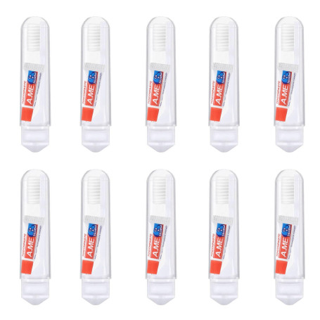 10 Brosse à Dents avec Dentifrice, Brosses à Dents de Voyage Portable, Mini Brosse à Dents Pliable, Forfait Individuel Kit Voyag
