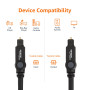 Amazon Basics Câble Optique Audio numérique TOSLINK 1 m, Noir