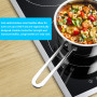 Wodillo Batterie de Cuisine en Acier Inoxydable à 3 Couches, 7 pièces, Poêle à Frire, Casserole et Marmite avec Couvercle en Ver