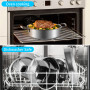 Wodillo Batterie de Cuisine en Acier Inoxydable à 3 Couches, 7 pièces, Poêle à Frire, Casserole et Marmite avec Couvercle en Ver