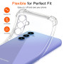 ivoler Coque pour Samsung Galaxy A34 5G avec Protection Caméra, Ultra Transparent Étui de Protection en Silicone Antichoc avec C