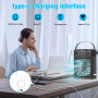 Climatiseur Mobile,MiNi Climatiseur Mobile Silencieux Portable, Refroidisseur D'air 4 en 1, 3 Vitesses, Fonction De Synchronisat