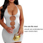 PARUPRUP Femme Sexy Col Halter Mini Robe sans Manche Moulante Dos Nu à Découpes Bodycon Maille Nuisette Décolleté V Chemise de N