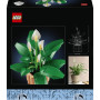 LEGO Botanicals Les Fleurs de Lune - Set de Plante Artificielle en Pot pour Adulte - Fausses Fleurs Blanches & Boutons - Décorat