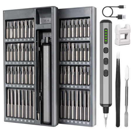 Carehabi Tournevis Electrique sans Fil 68 en 1 Kit Tournevis de Précision Perceuse Visseuse sans Fil pour Téléphone Portable Cam